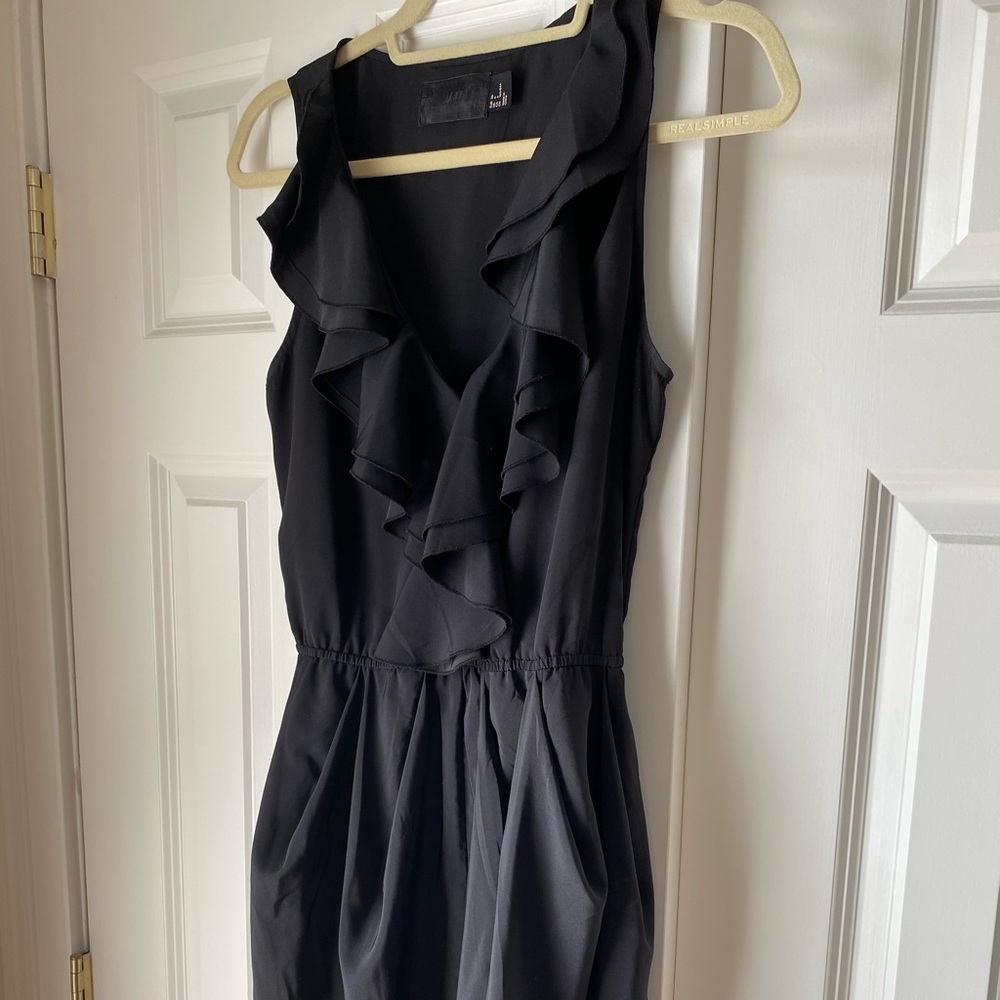 Black ruffled neck H&M dress